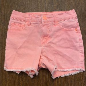 Justice pink jean shorts